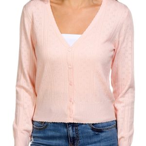 No Comment Juniors Mix Stitch Cardigan