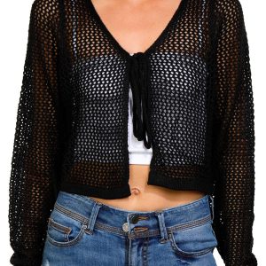 Jolie & Joy Juniors Long Sleeve Open Knit Cardigan