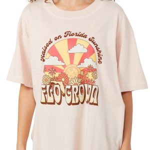 FloGrown Juniors Funky Sunshine Poster Graphic Tee