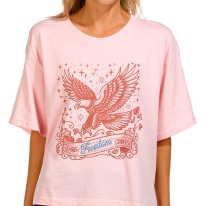 Ruby Juniors Freedom Eagle Graphic Crop T-Shirt