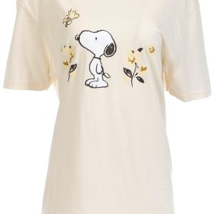 Peanuts Juniors Short Sleeve Cotton Snoopy Tee