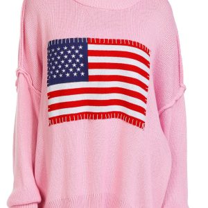 Simply Southern Juniors Knit USA Flag Sweater