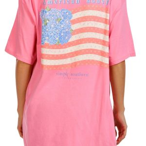 Simply Southern Juniors Short Sleeve USA Flag Tee