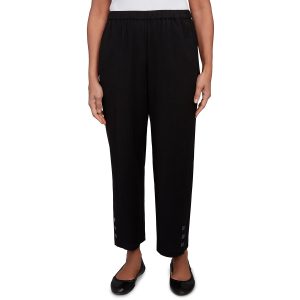 Alfred Dunner Petite Button Cuff Ankle Pants