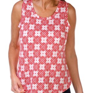 Blue Sol Petite Clover Geo Luxey Tank Top