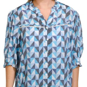 Zac & Rachel Petite Print 3/4 Sleeve Top