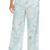 Ellen Tracy Women's Floral Print Linen Pull On Pants