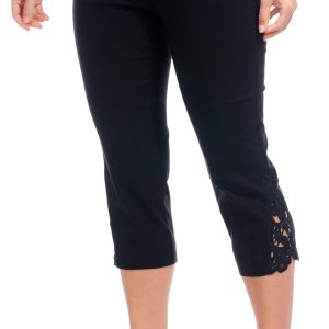 Zac & Rachel Womens 22 in Crochet Hem Capris