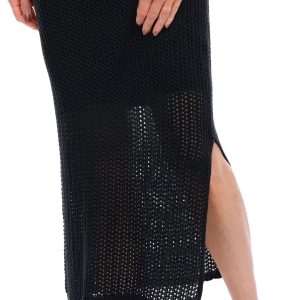 Steve Madden Womens Long Open Knit Skirt