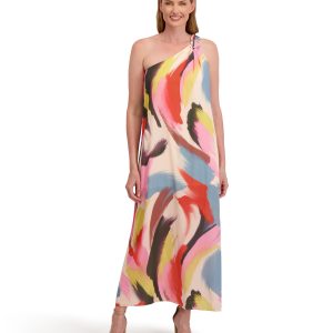 Laundry by Shelli Segal One Shoulder Maxi Dress