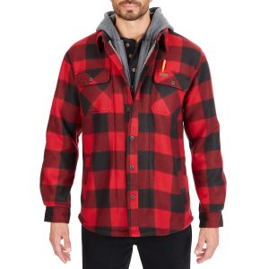 Men's Sherpa-Lined Microfleece Shirt Jacket