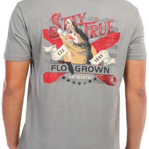 FloGrown Mens Gator Print Graphic Short Sleeve Tee
