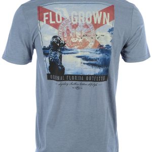 FloGrown Mens Dog Flag Print T-Shirt