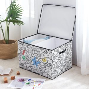 Kids Large Coloring Lidded Trunk & 4 Pk Washable Markers