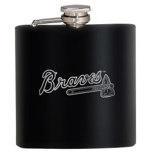 MLB Atlanta Braves 6 Oz. Stealth Laser Etched Hip Flask
