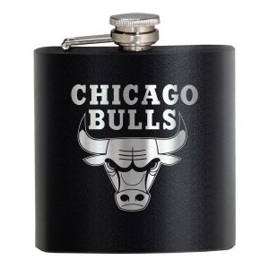 NBA Chicago Bulls 6 Oz. Stealth Laser Etched Hip Flask