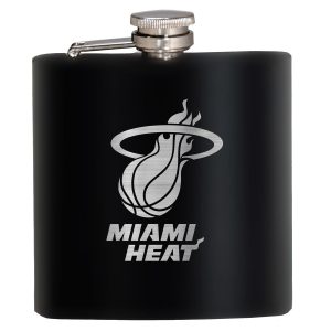 NBA Miami Heat 6 Oz. Stealth Laser Etched Hip Flask