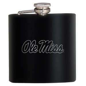 NCAA Ole Miss 6 Oz. Stealth Laser Etched Hip Flask