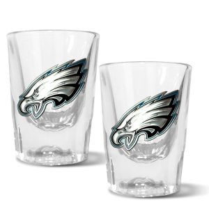 NFL Philadelphia Eagles Set of 2 2 Oz. Prism Shot Glasses