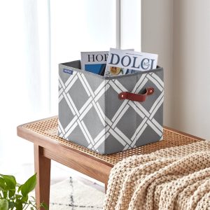 Nautica No Lid Folded Storage Cube Bin