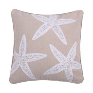 Stone Harbor Starfish Coastal Decorative Pillow