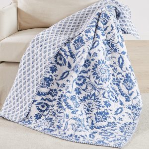 Levtex Home Clara Blue Quilted Throw