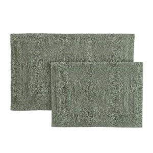Eddie Bauer 2 Pc Logan Reversible Tufted Bath Rug Set
