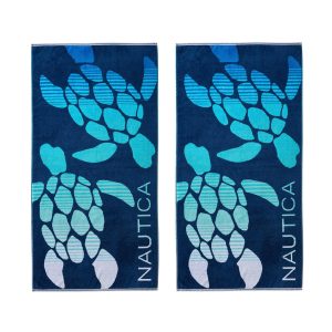 Nautica 2 Pc. Turtle Beach Jacquard Beach Towel
