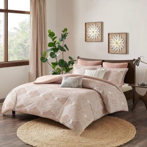 Ink + Ivy Ellipse Cotton Jacquard Duvet Cover Set