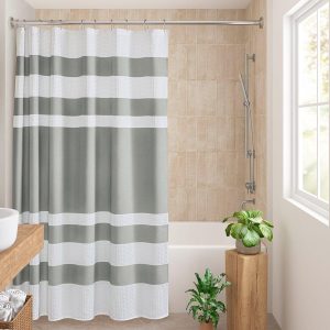 Madison Park 3M Treatment Spa Waffle Shower Curtain