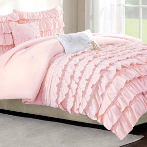 Intelligent Design Waterfall Blush Comforter Set