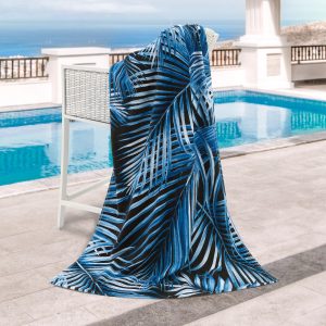 Nicole Miller Palm Azul Beach Towel