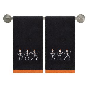 Avanti Skeletons Halloween Hand Towels Set of 2