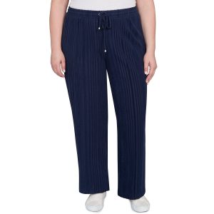 Hearts of Palm Plus Solid Textured Hatchi Pull On Pants