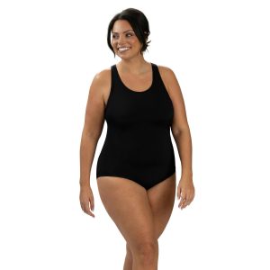 Aquashape Plus Solid Cross Strap Conservative One Piece