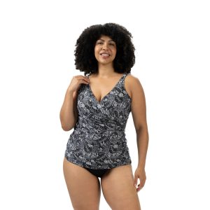 Aquashape Womens Botanical Wrap Tankini Top
