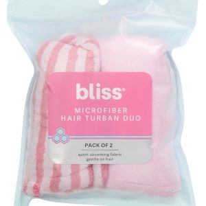 Bliss 2 Pk Microfiber Hair Turbans