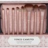Vince Camuto 8 Pc Makeup Brush Set and Cosmetic Bag