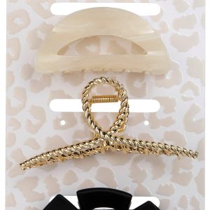 Capelli 3 Pk Claw Hair Clip Set