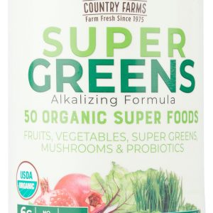 Country Farms Super Greens Unflavored Super Foods Powder