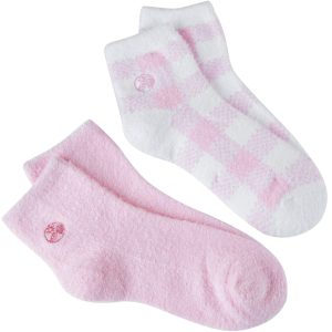 Earth Therapeutics 2-Pc. Plaid Aloe Moisture Sock Set