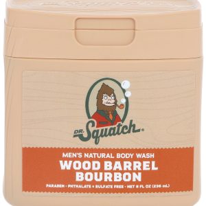 Dr. Squatch Wood Barrel Bourbon Men's Body Wash 8oz.