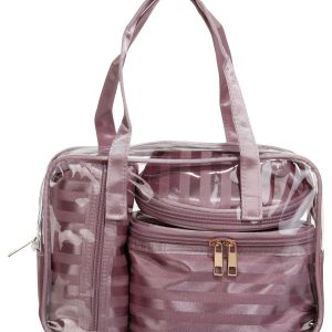 Imoshion 4-Pc Satin clear Cosmetic Bag Set
