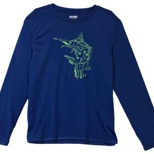 Reel Legends Big Boys Long Sleeve Cyborg Fish Shirt