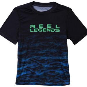 Reel Legends Big Boys Short Sleeve Reel Tec Print Tee