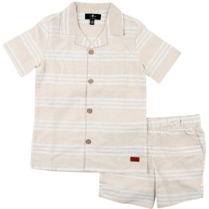 7 For All Mankind Little Boys 2Pc Coordinated  Short Set
