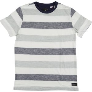 Silver Jeans Co. Big Boys Short Sleeve Striped Crew T-Shirt