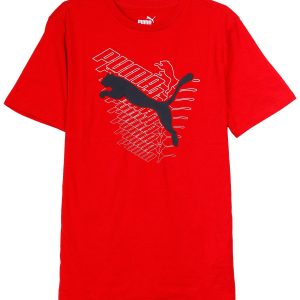 Puma Big Boys Logo Shirt Sleeve T-Shirt
