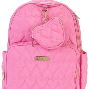 Jessica Simpson Kids Pink Heart Quilt Backpack