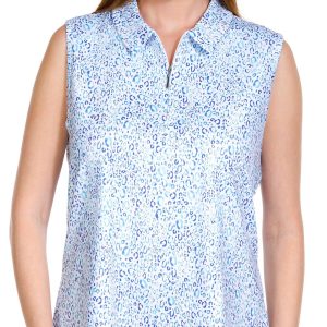 Coral Bay Golf Petite Printed Sleeveless Top